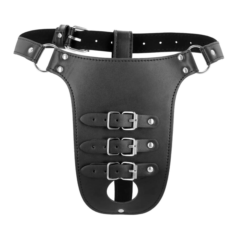 Ceinture de Chasteté Homme Attache Sexe simili cuir