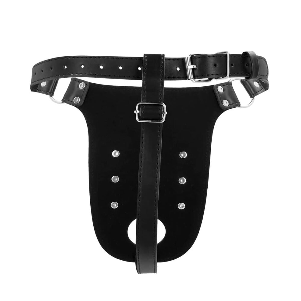 Ceinture de Chasteté Homme Attache Sexe simili cuir