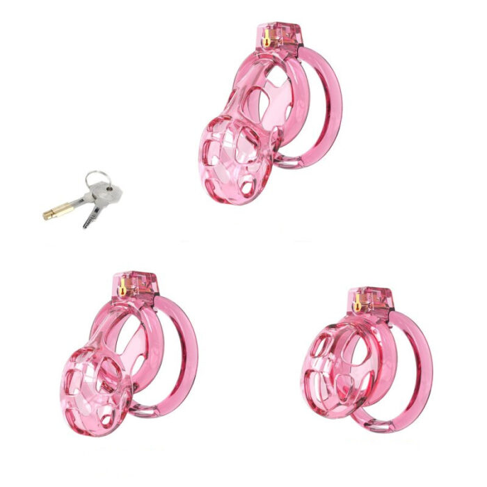 Cage Chasteté Silicone Ouverte Rose