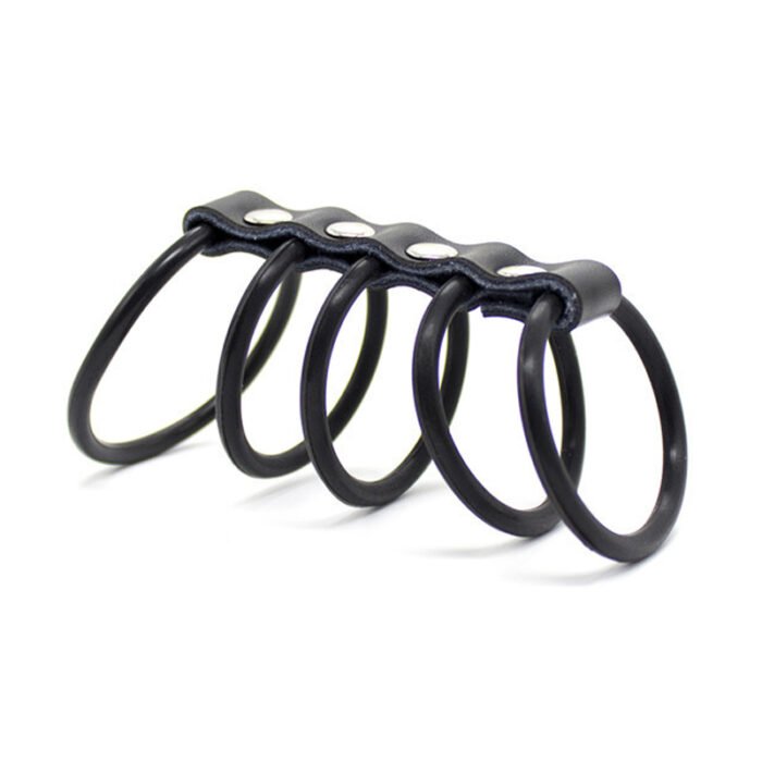 Gaine de Chasteté Cuir 5 Anneaux