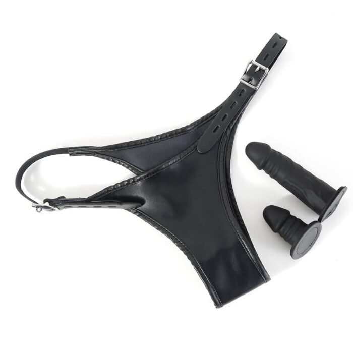 Culotte Femme de Chasteté avec Gode Anal et Vaginal