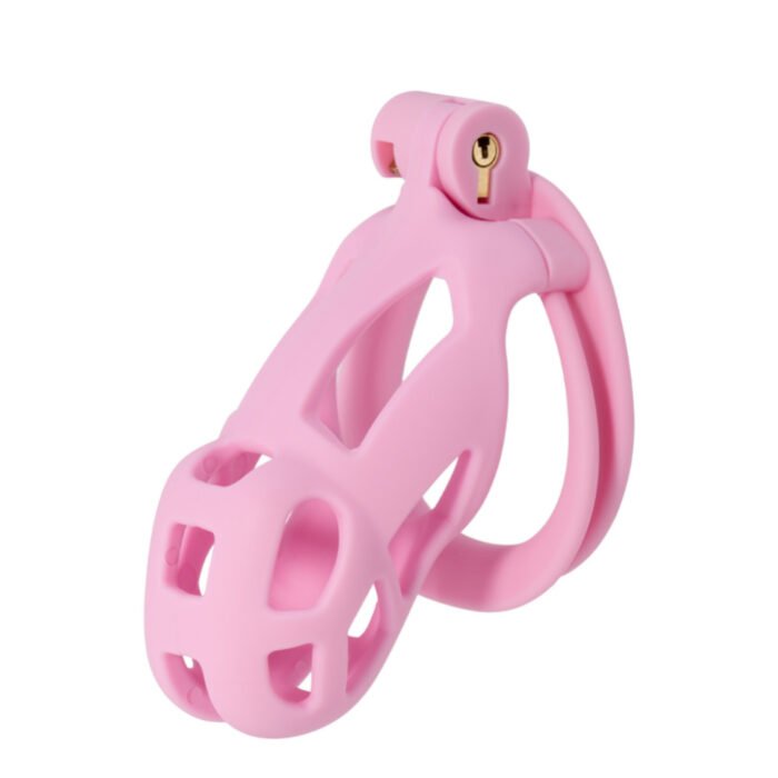 Cage de Chasteté Longue Prison à Pénis Rose